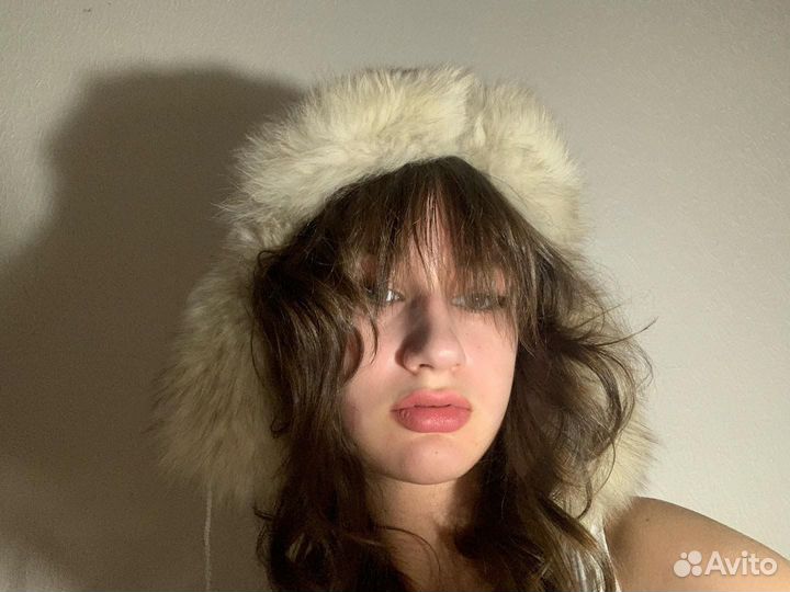 Шапка ушанка натуральный мех на доставке