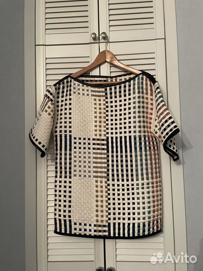 Кожаная блузка/футболка Hermes