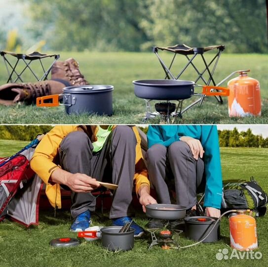 Походный набор посуды со стаканами