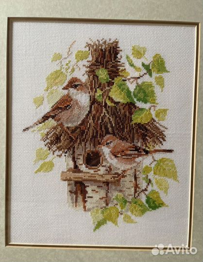 Картина вышитая крестом ручная работа