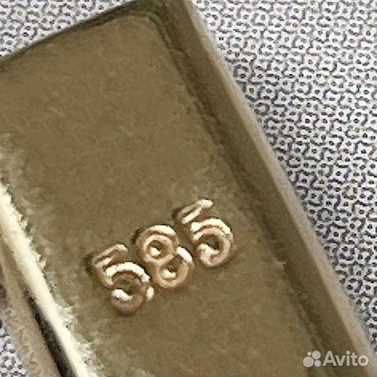 Золотое дутое ожерелье 585 пробы