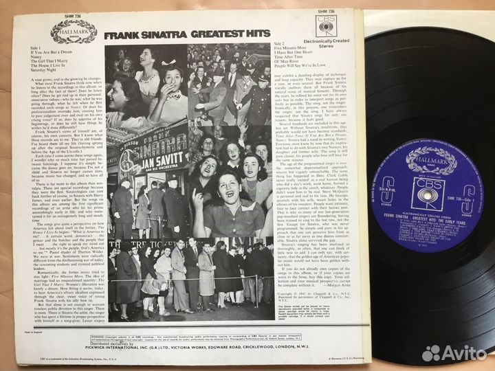 Frank Sinatra(Greatest Hits the early years) EX+;U