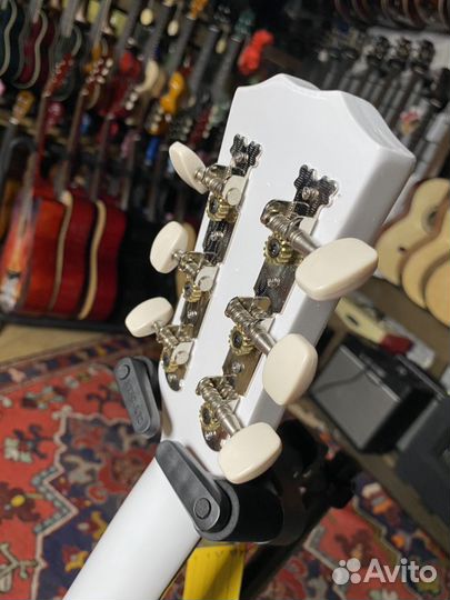 Акустическая гитара белая cowboy 3810C