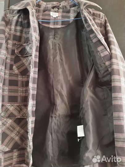 Куртка рубашка в клетку для девочки, - 36 размер