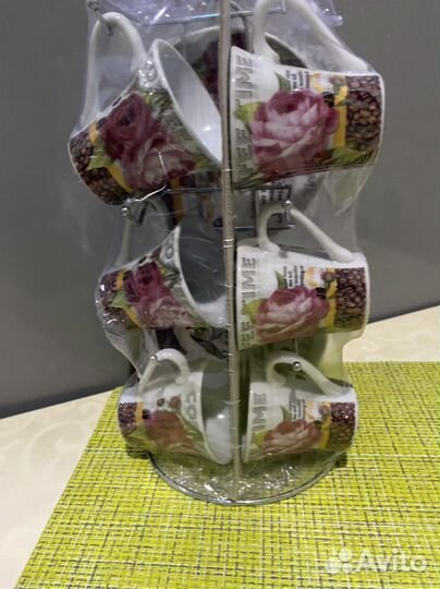 Кофейный набор 12 пред.на металлической подставке