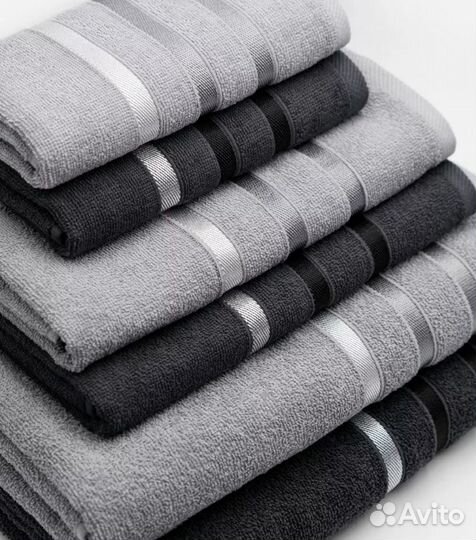 Набор махровых полотенец новый 6 штук