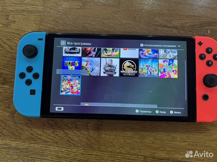 Nintendo switch oled прошитая с чипом + аксессуары