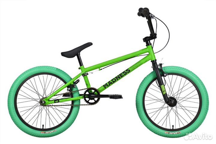 Велосипед Stark'23 Madness BMX 1 зеленый/черный/зе