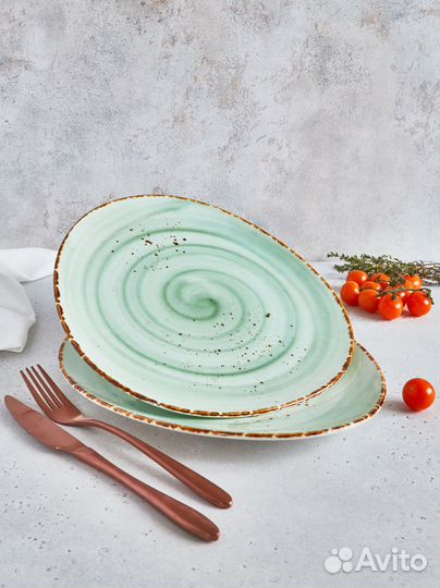 Тарелка Organica Green 29*25,5 см, новая