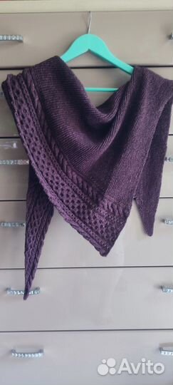 Бактус / платок / шаль из твида. Новый