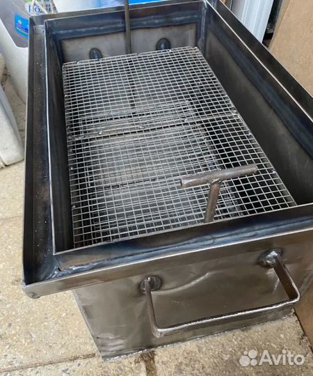 Коптильня горячего копчения на века 3мм 50х30х30