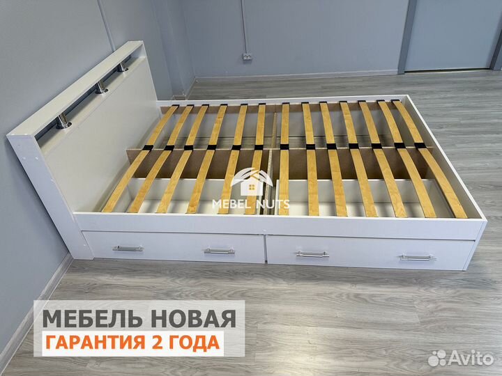 Кровать 120х200 полуторка с ящиками