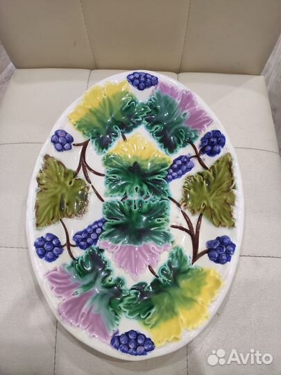 Блюдо зик конаково, 33,5 см, очень красивое