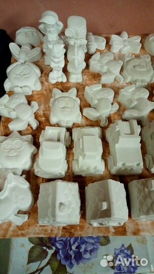 Раскраски - гипс - фигуры 2D и 3D