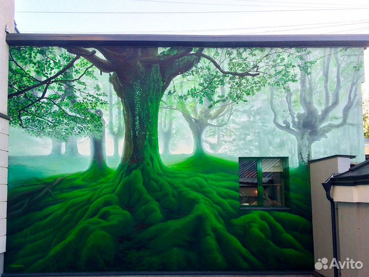 Художественное граффити оформление. Роспись стен