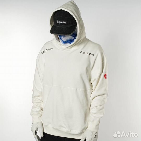 Худи cavempt белое oversize