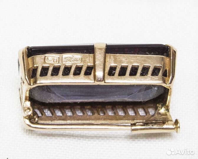 Брошь золото 583 проба, звезда, александрит,вес 10