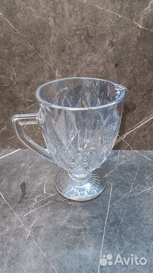 Стеклянный кувшин кубок для напитков и воды 1 л