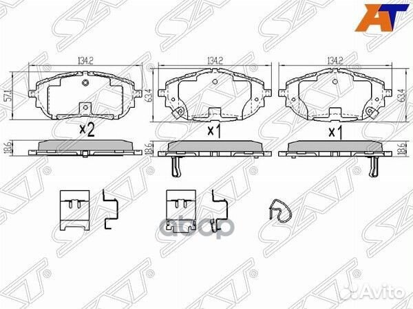 Колодки тормозные перед toyota auris/hybrid/COR