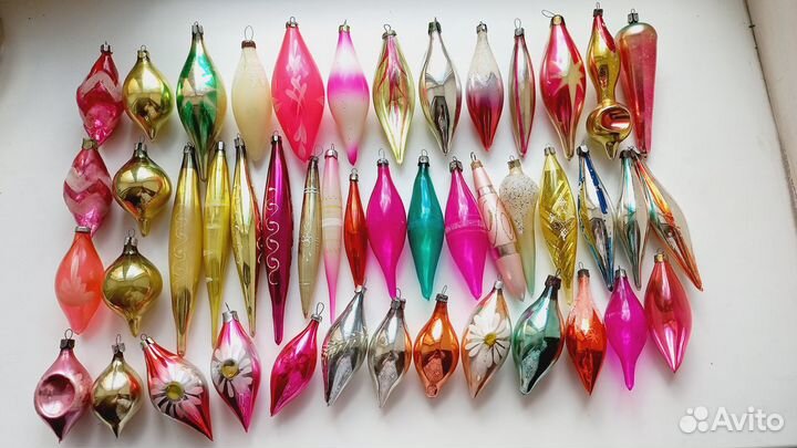 Елочные игрушки старинные сосульки СССР