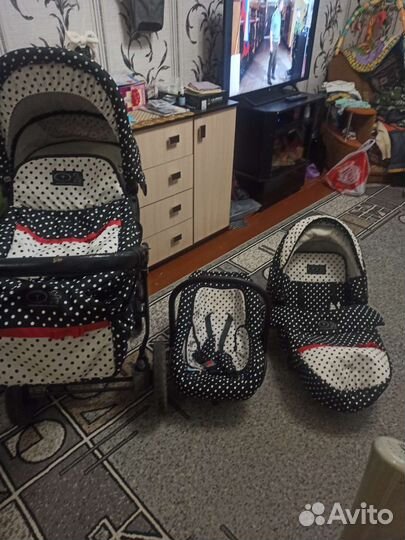 Коляска 3 в 1 glamour