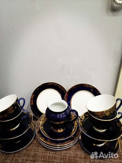 Набор чайный,из кобольта, 12 предметов