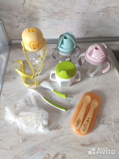 Поильники и ложки пакетом