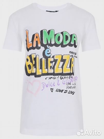 Футболка хлопковая с принтом Dolce & Gabbana