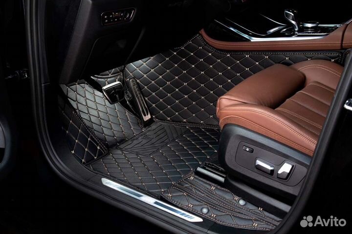 3D Коврики Mercedes ML W163 Экокожа Салон Багажник