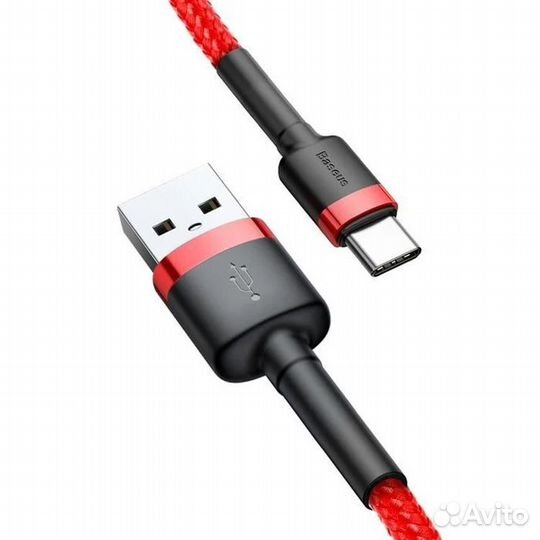 Baseus Cafule кабель USB-C 3A 1м красный