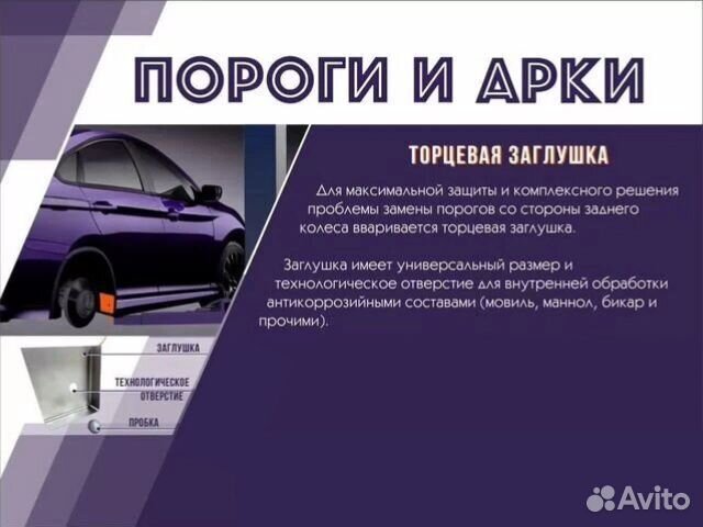 Ремкомплект порогов Chevrolet Spark 2