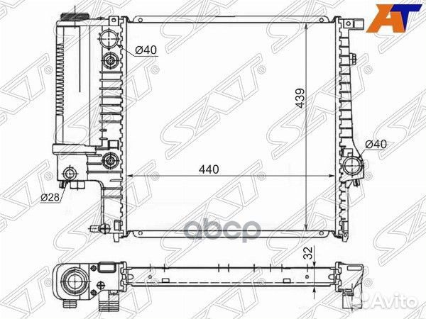 Радиатор BMW 3-Series 81-00 SG-BW0001 Sat