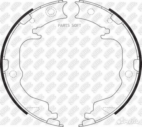 FN23001 NiBK Колодки тормозные барабанные зад