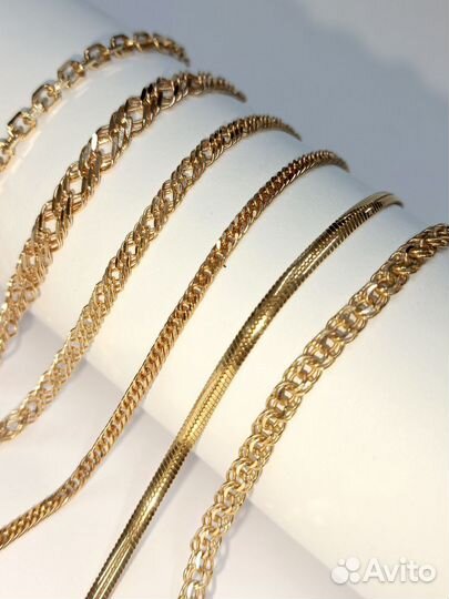 Золотой браслет двойной ромб. Арт.16