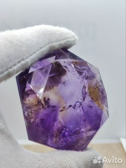 Аметрин ограненный камень сувенир