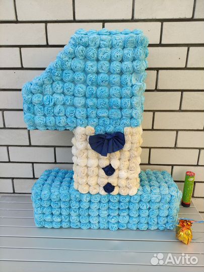 Цифра 1 на годик мальчику