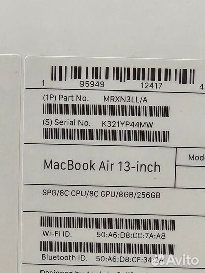 Новый Macbook air 13 m3 8/256 space gray