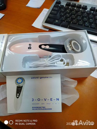 Массажер для лица с RF-лифтингом, микровибрациями