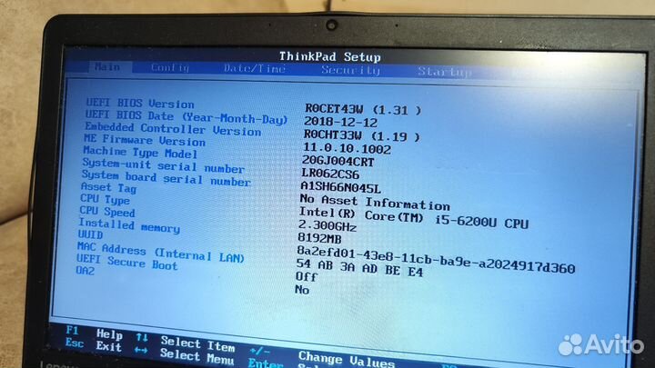 Ноутбук lenovo thinkpad 13