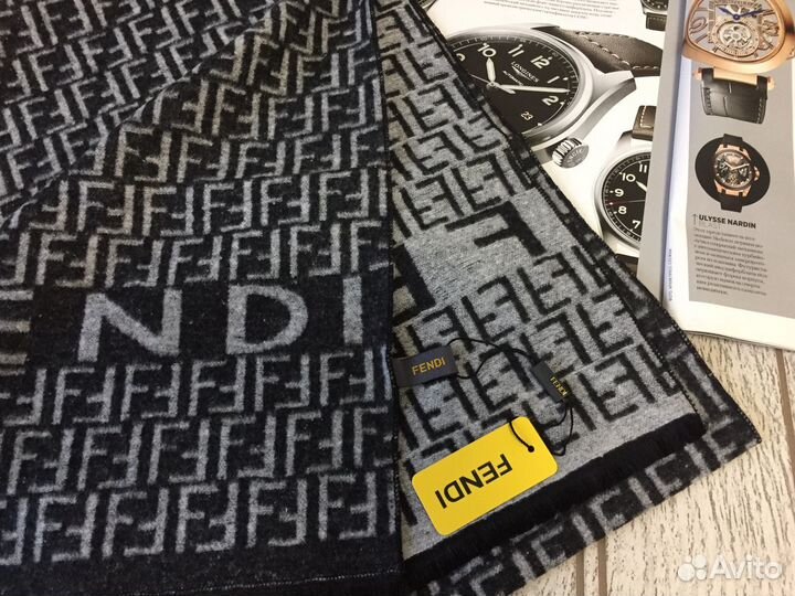 Мужской шарф Fendi. Кашемир. 3 цвета