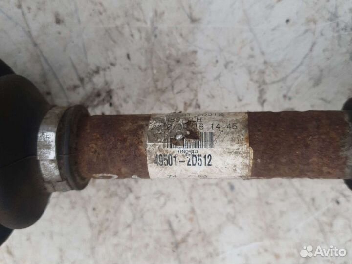 Привод передний Hyundai Elantra 2.0 АКПП 2002г,в