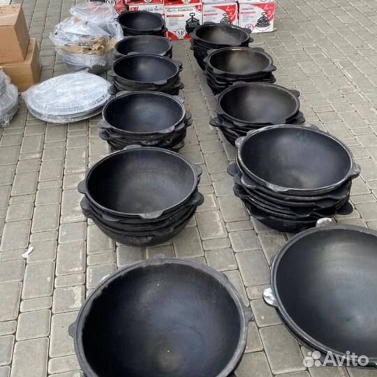 Казан чугунный 16л премиум Узбекистан + шумовка