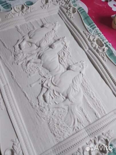 Большая 3D Картина раскраска из гипса