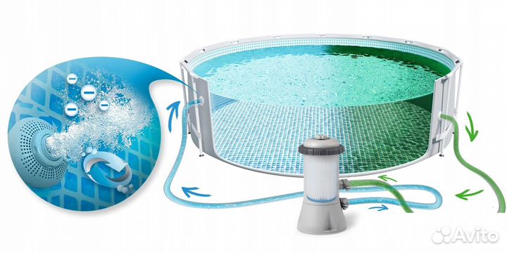 26744 intex Каркасный бассейн GreyWood (549х122)