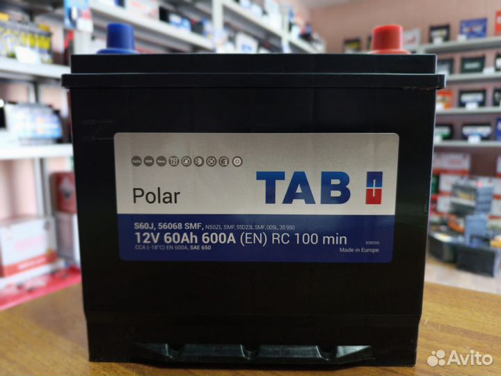 Аккумулятор 60 Ач Tab на Инфинити Лексус Тойоту