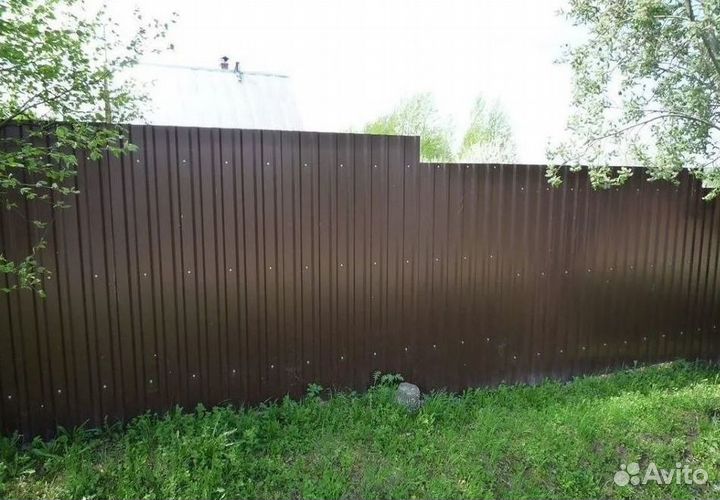 Забор из профнастила цена за метр качественно