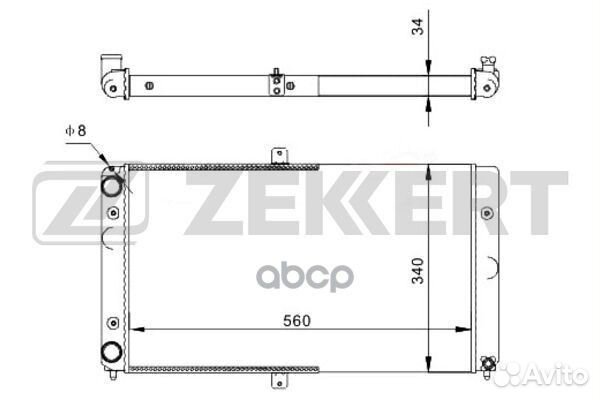 Радиатор охл. дв. LADA 110 95- 111 95- 112 95