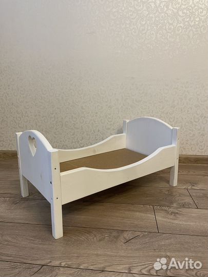 Кроватка для кукол деревянная