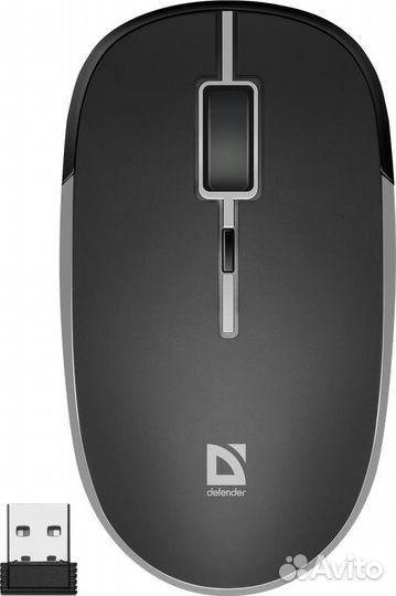 Defender мышь беспроводная HIT MB-775 4кн. аккумул