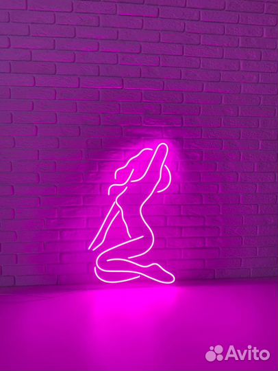 Вывеска Гибкий неон цветы кофе